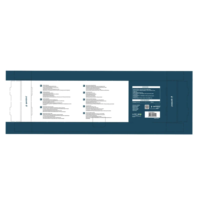 GEMBIRD - Souris et clavier - KBSWM02 - Sans fil - USB-A