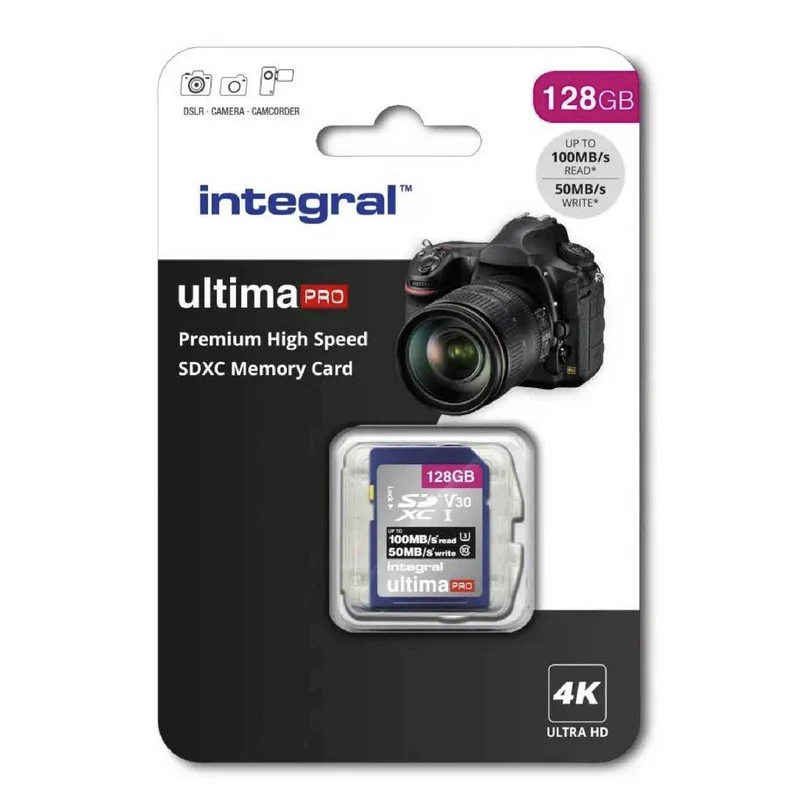 INTEGRAL - Carte mémoire - 128 GB - SDXC - V30