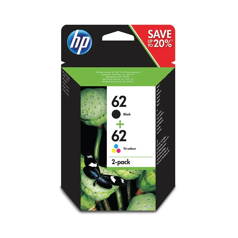 HP Cartouche d'encre 62 - Duo Pack - Noir + Couleur