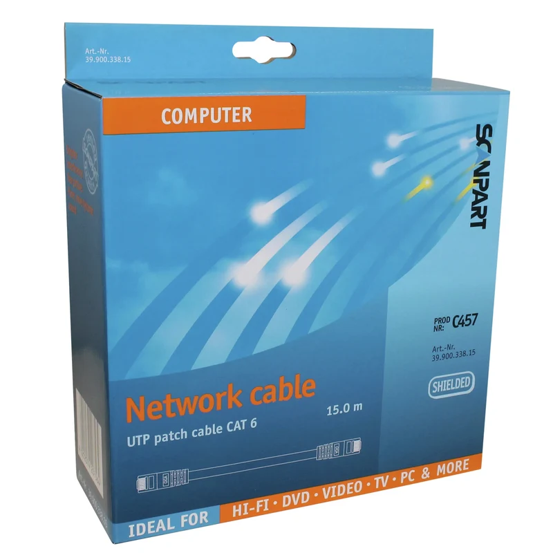 SCANPART - Câble réseau - UTP - RJ45 (Mâle) - RJ45 (Mâle) - 15 m