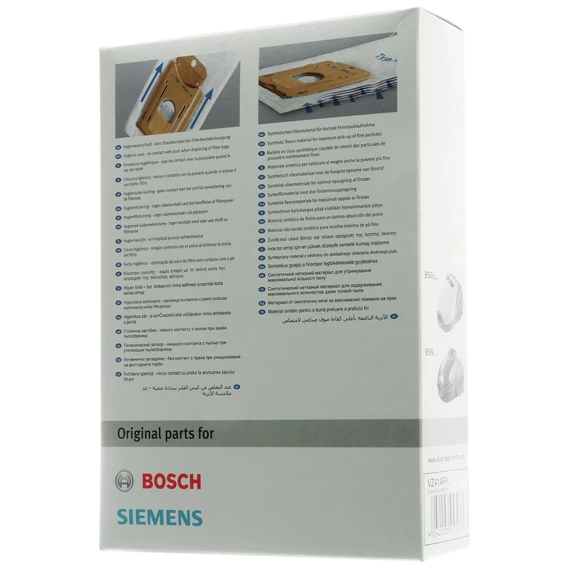 BOSCH SIEMENS Type: K - 4 Sacs d´aspirateur - 1 Microfiltre