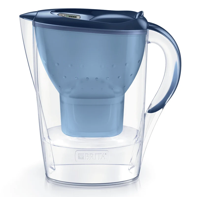 BRITA - Marella Cool - Carafe filtrante à eau - Bleu - 2,4 L - Filtre à eau inclus