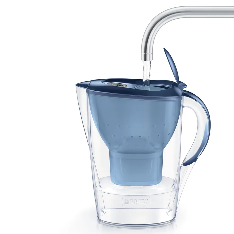 BRITA - Marella Cool - Carafe filtrante à eau - Bleu - 2,4 L - Filtre à eau inclus