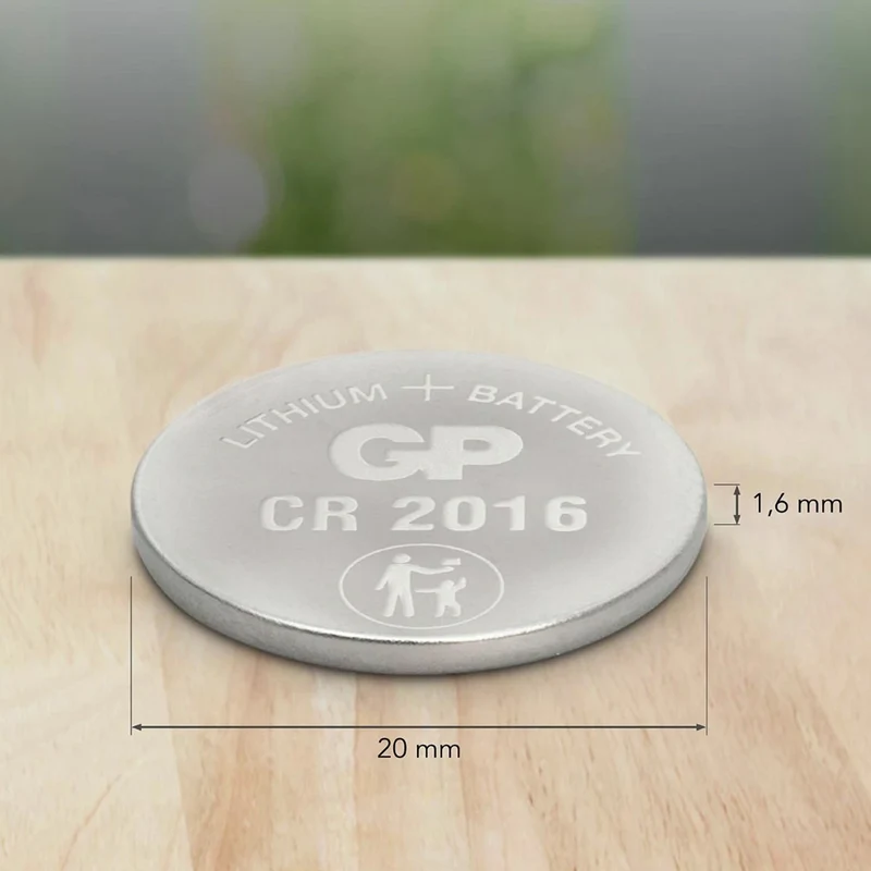 GP Lithium CR2016 - Pack duo - 3 V - 90 mAh - Cellule bouton
