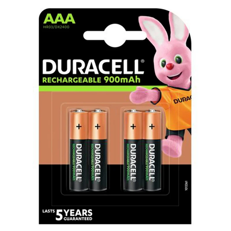 DURACELL NiMH AAA | LR03 - Multipack - 4 Pièces - 1.2 V - 900 mAh - Rechargeable Batterie