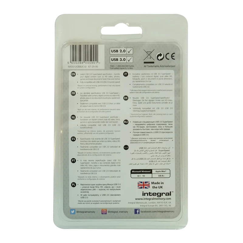 INTEGRAL - Clé USB - 512 GB - Noir - USB-A 3.0