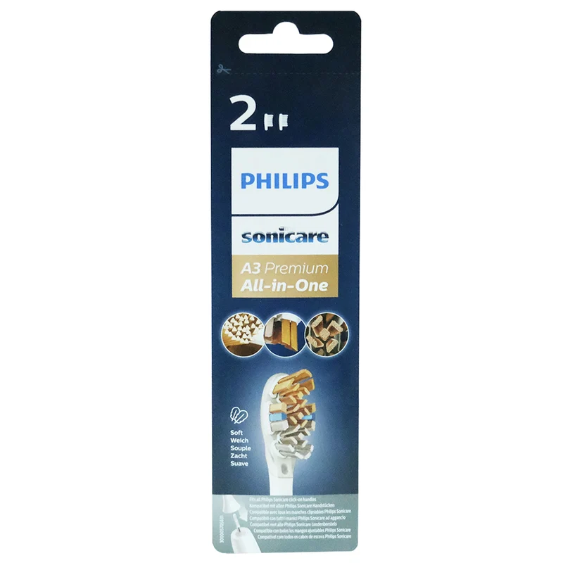 Philips - Brossettes - Sonicare A3 - Premium All-in-One - 2 Pièces - Blanc - HX9092