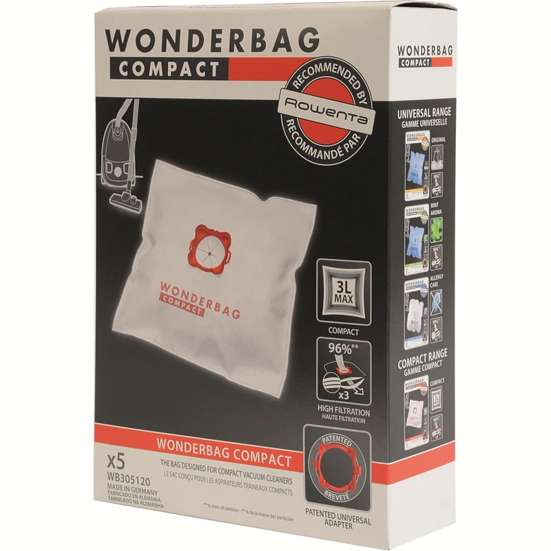 ROWENTA Wonderbag Compact | WB305120 - 5 Sacs d´aspirateur