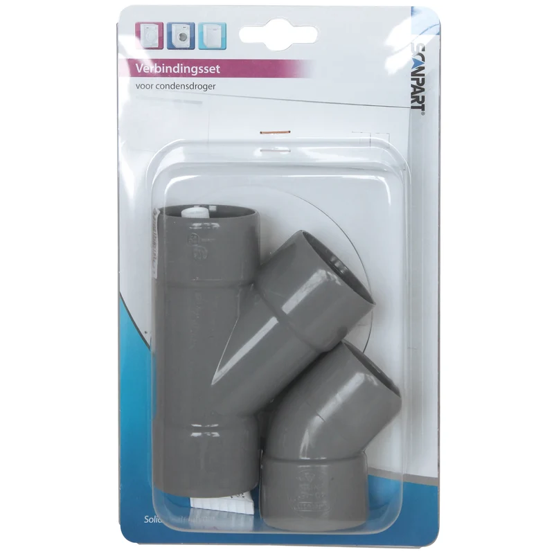 SCANPART - Kit de raccordement en Y pour condenseur Sèche-linge - PVC - Gris