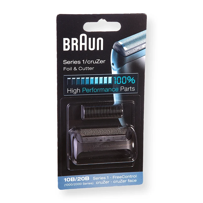 BRAUN - 10B / 20B - Lame de rasoir - Series 1 - cruZer - Grille de rasoir + bloc-lames - Noir