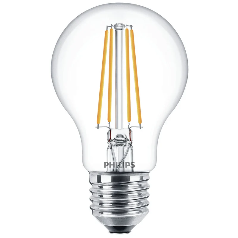 PHILIPS - Light Bulb - E27 - 60 W - 806 Lumen - 2700 K - Bright - Bulb - Duo Pack
