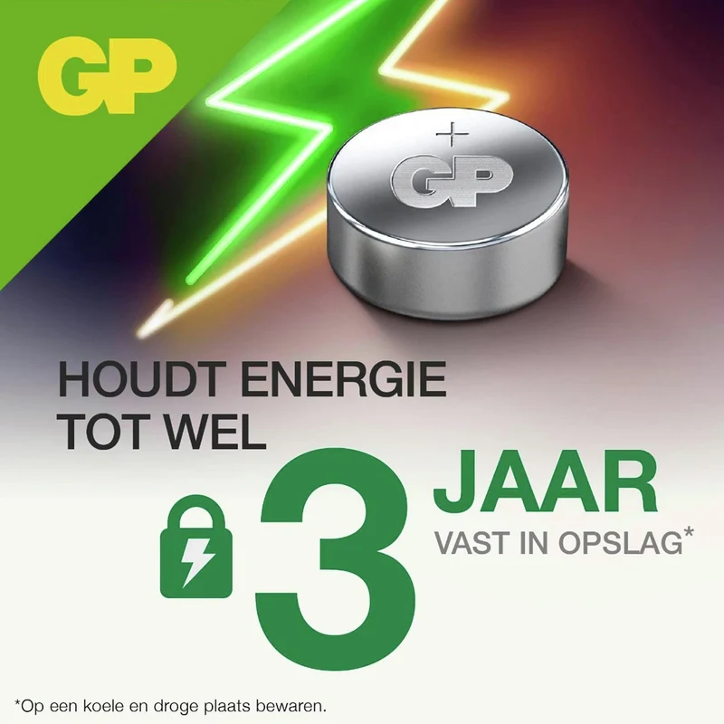 GP Alkaline LR44 | A76 - Pack duo - 1.5 V - 110 mAh - Cellule bouton