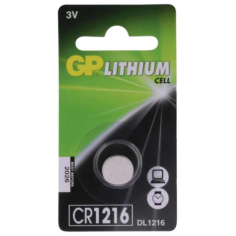 GP Lithium CR1216 | 1216 - 3 V - 25 mAh - Cellule bouton