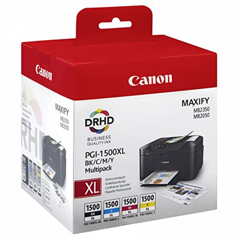 CANON XL Cartouche d'encre PGI-1500 XL - Multipack - Noir + Bleu + Rouge + Jaune