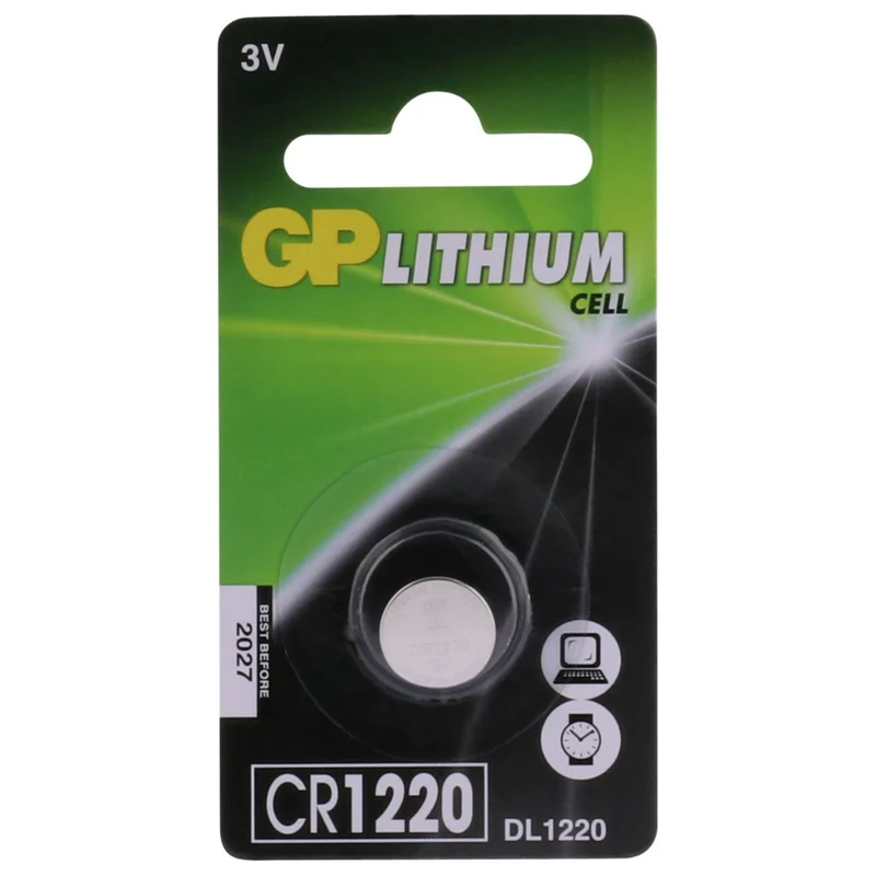 GP Lithium CR1220 | 1220 - 3 V - 36 mAh - Cellule bouton