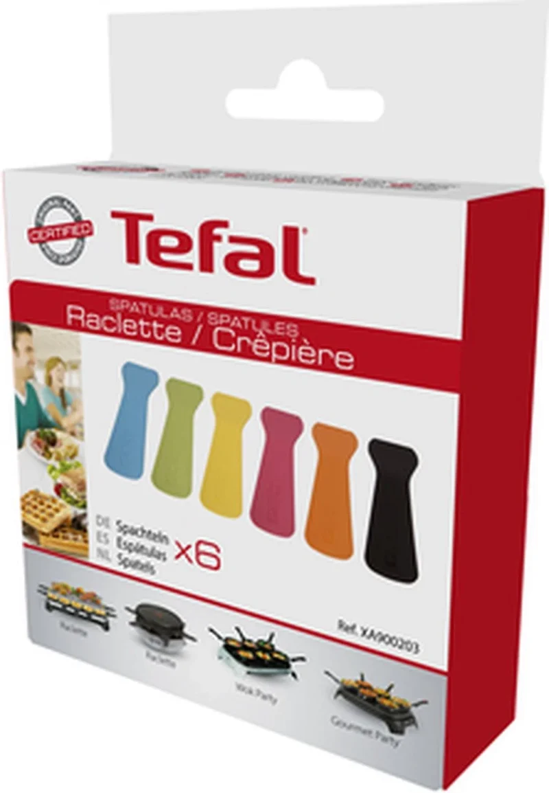 TEFAL - Spatules à raclette / Spatules Gourmet - XA900203 - Multicolore - Lot de 6