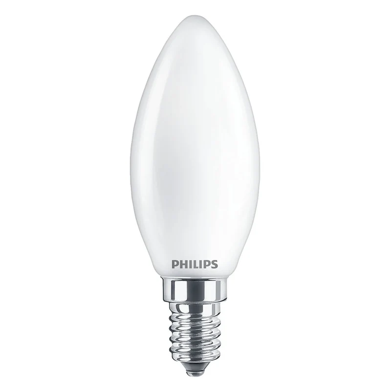 PHILIPS - Light Bulb - E14 - 40 W - 470 Lumen - 2200 K - 2700 K - Frosted - Candle - Warm Glow
