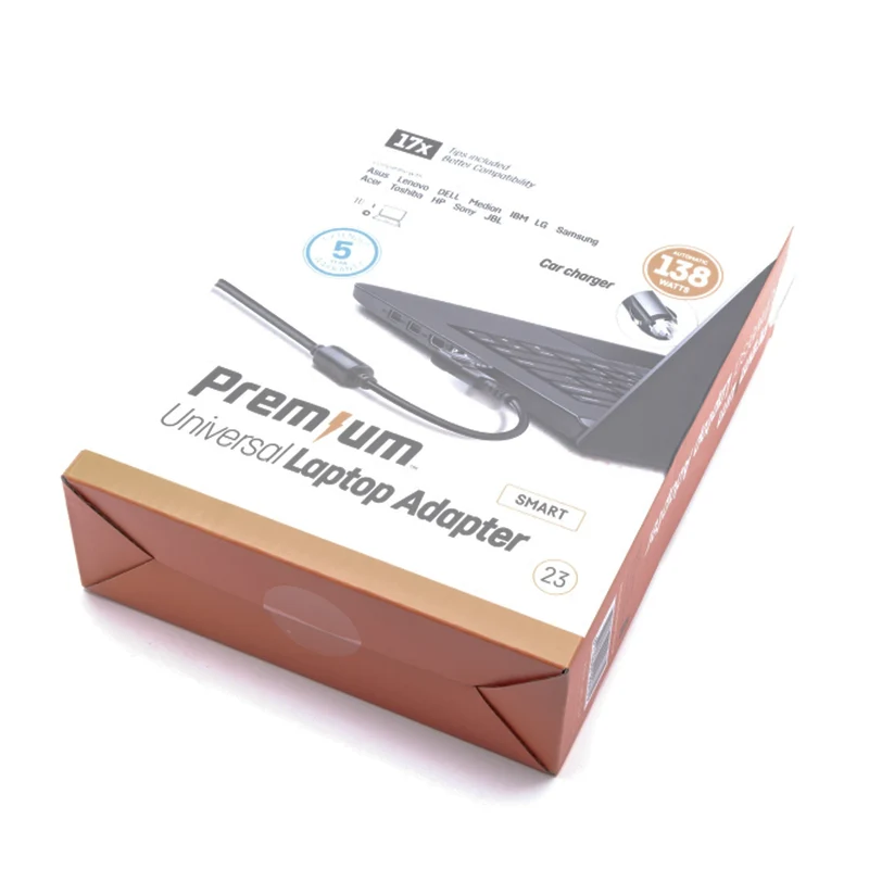 PREMIUM - Chargeur pour ordinateur portable - Pour la voiture - Avec 17 connexions différentes - 138 W