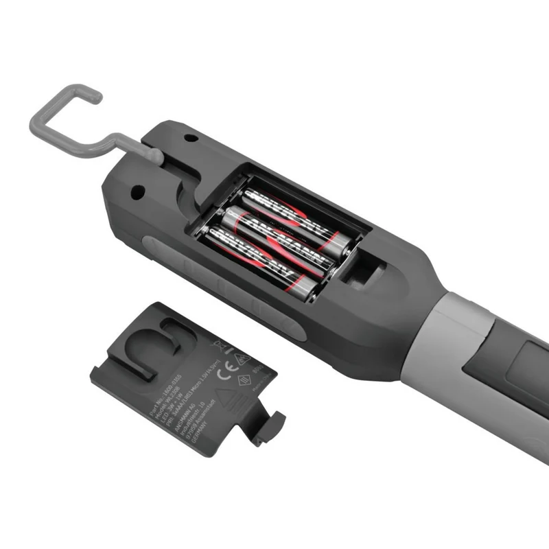 ANSMANN - Lampe torche - WL230B - Lampe d'atelier - 230 lumens - 2 piles AAA
