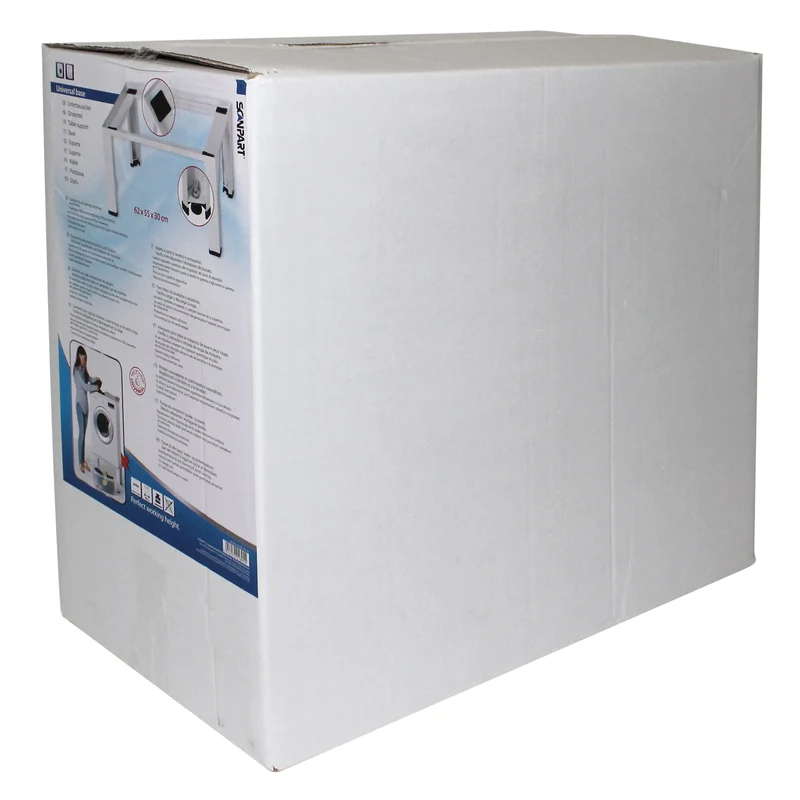 SCANPART - Rehausseur de lave-linge et sèche-linge - Blanc - 30 cm x 61 cm x 51 cm