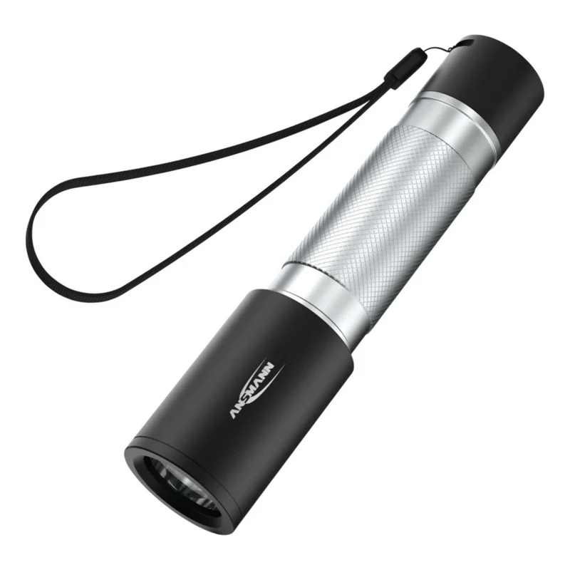 ANSMANN - Lampe torche - 300B - 315 lumens - Noir + Argent - 1 pile C