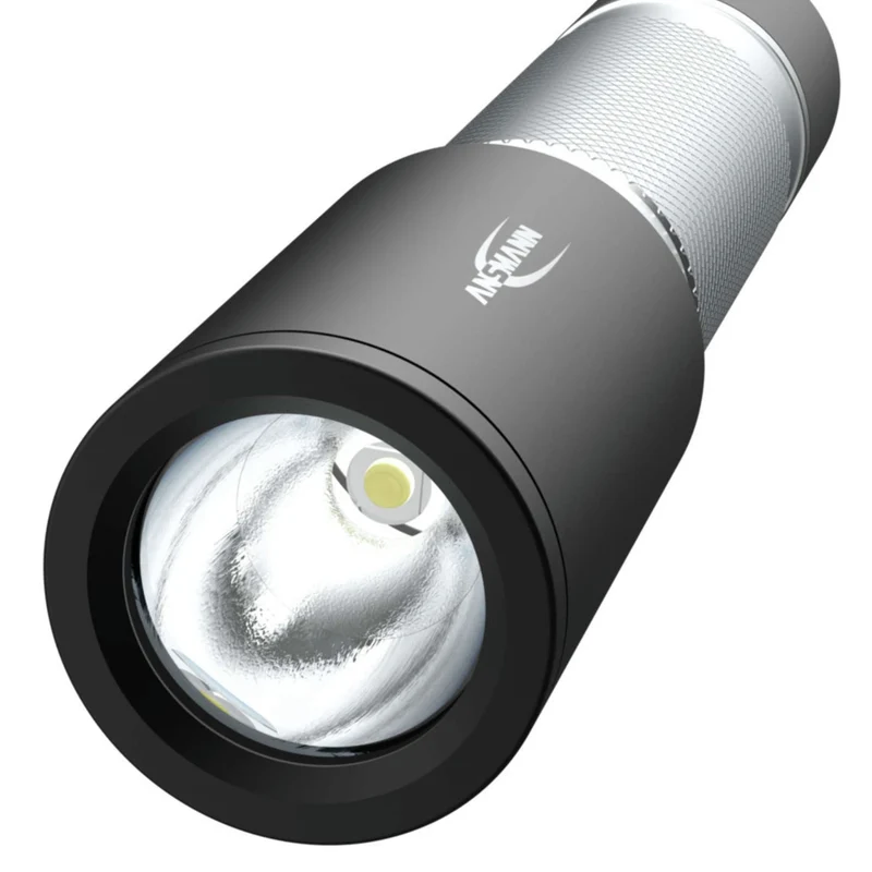 ANSMANN - Lampe torche - 300B - 315 lumens - Noir + Argent - 1 pile C