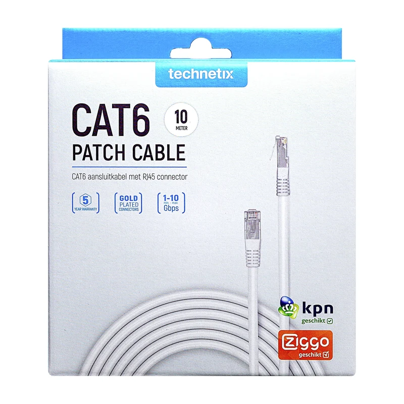 TECHNETIX - Câble réseau - UTP - KPN Compatible|Ziggo Compatible RJ45 (Mâle) - RJ45 (Mâle) - 10 m