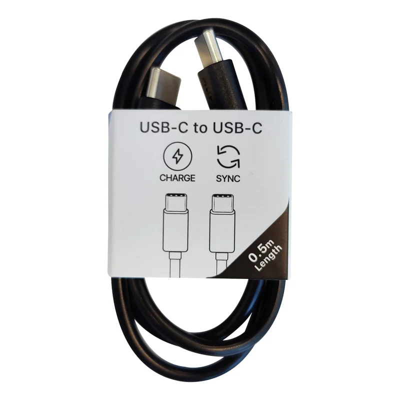 MUSTHAVZ - Câble de chargement et de données - USB 2.0 USB-C (Mâle) - USB-C (Mâle) - 0,5 m