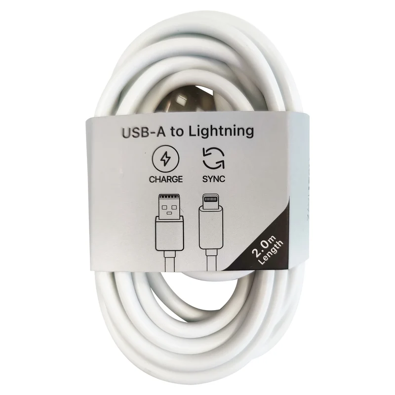 MUSTHAVZ - Câble de chargement et de données - USB 2.0 USB-A (Mâle) - Lightning (Mâle) - 2,0 m