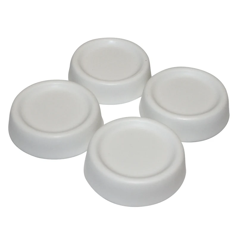 SCANPART - Patins anti-vibrations - Ronds - Blancs - Lot de 4
