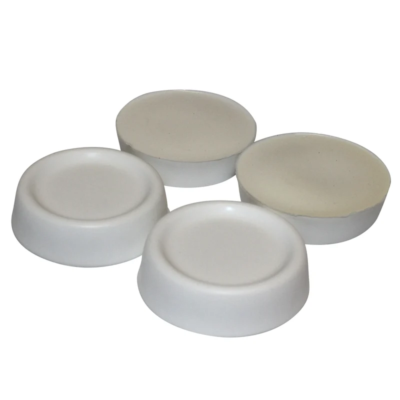 SCANPART - Patins anti-vibrations - Ronds - Blancs - Lot de 4