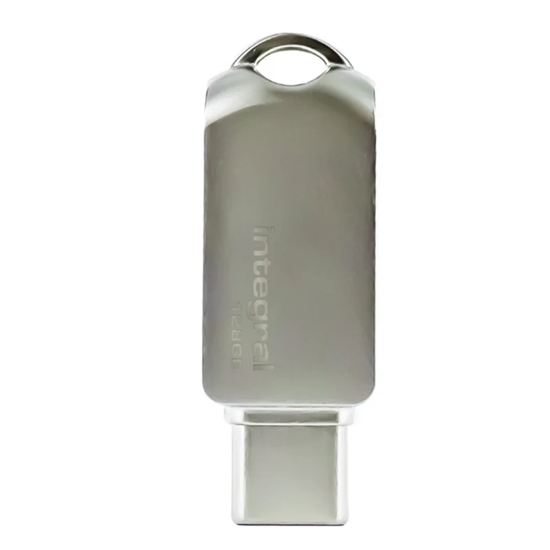 INTEGRAL - Clé USB - 128 GB - Argent - USB-A 3.1/3.0 + USB-C 3.1/3.0