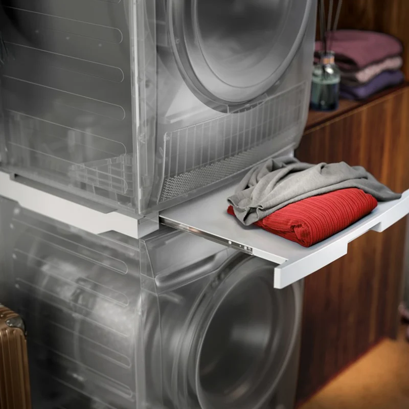 AEG - Kit de superposition lave linge seche linge - A1WYHSK1 - Avec plan de travail - Blanc