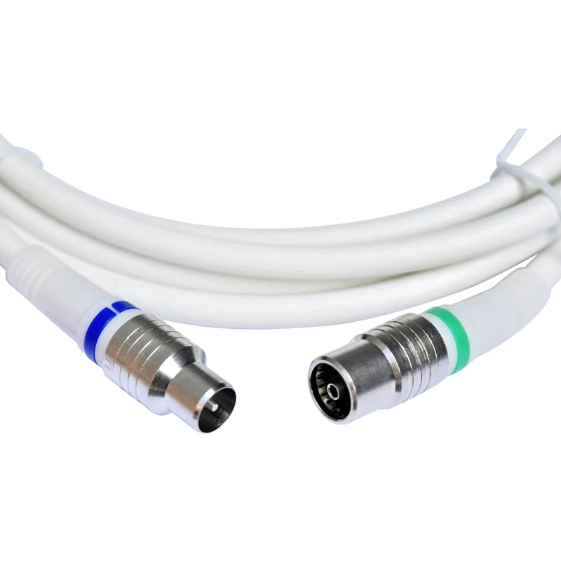 TECHNETIX - Câble de connexion COAXIAL - Connexion Bleue|Connexion Verte COAXIAL (Mâle) - COAXIAL (Femelle) - 3,0 m