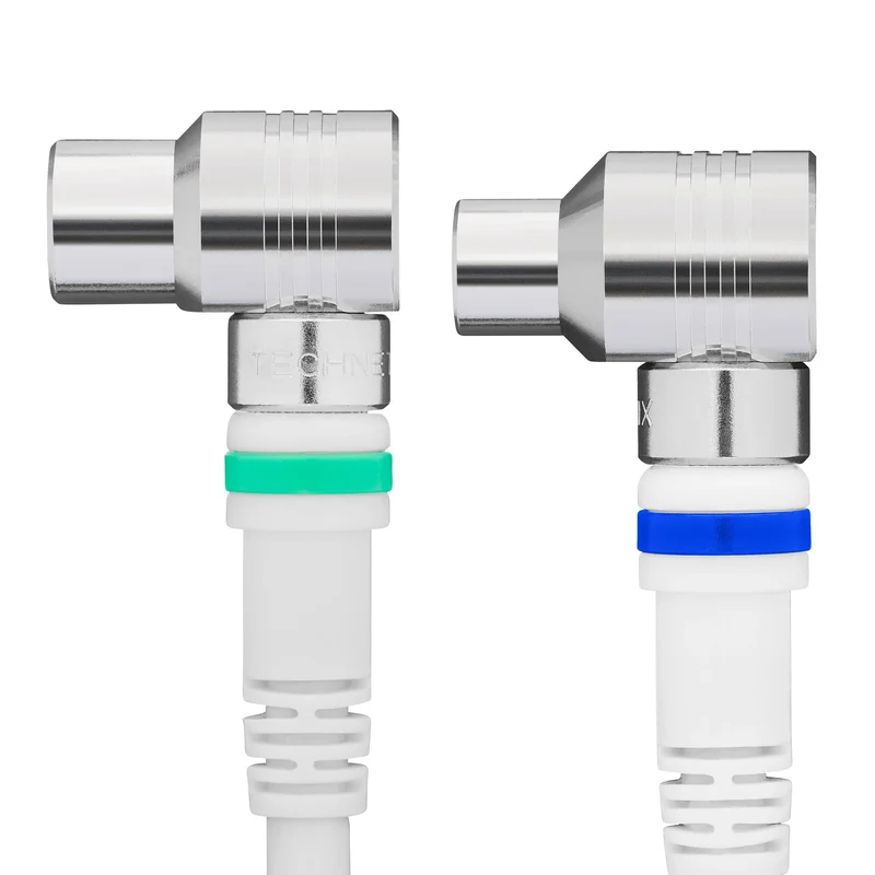 TECHNETIX - Câble de connexion COAXIAL - Connexion Bleue|Connexion Verte COAXIAL (Mâle) - COAXIAL (Femelle) - 3,0 m
