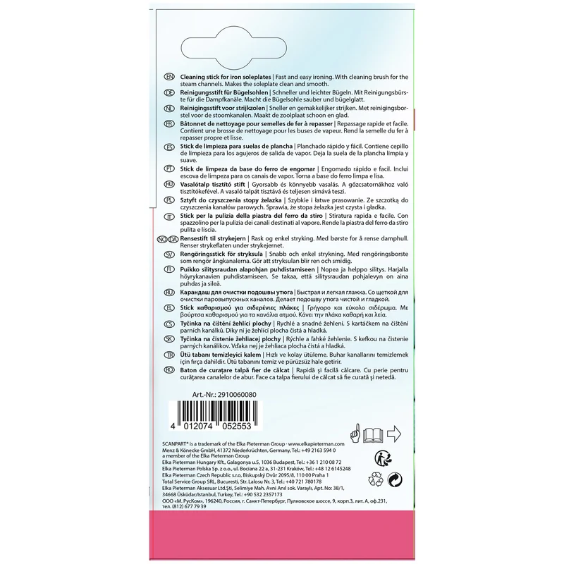 SCANPART - Nettoyant pour fer à repasser - Stylo de nettoyage