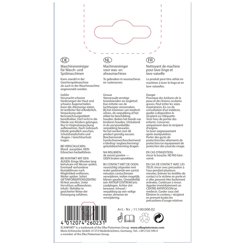 SCANPART Nettoyant pour lave-vaisselle R021 - Poudre