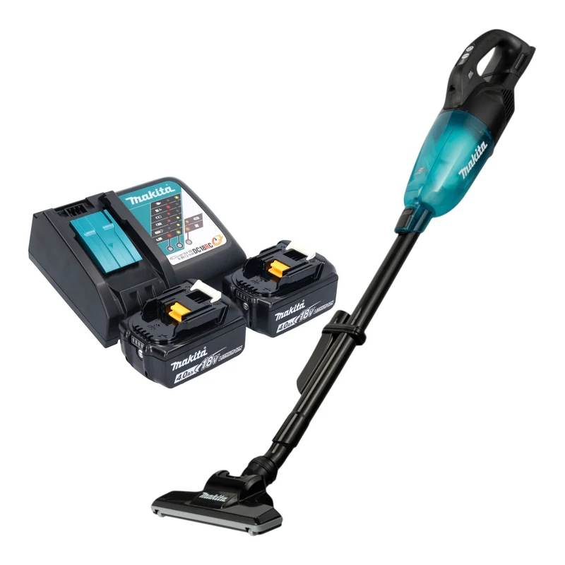 Aspirateur sans fil Makita DCL 284 FRM2B 18 V 0,73 l noir sans balais + 2 batteries 4,0 Ah + chargeur
