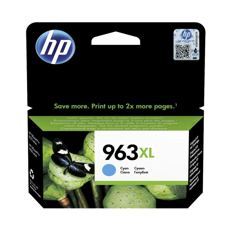 HP Cartouche d'encre 963XL Cyan - Bleu
