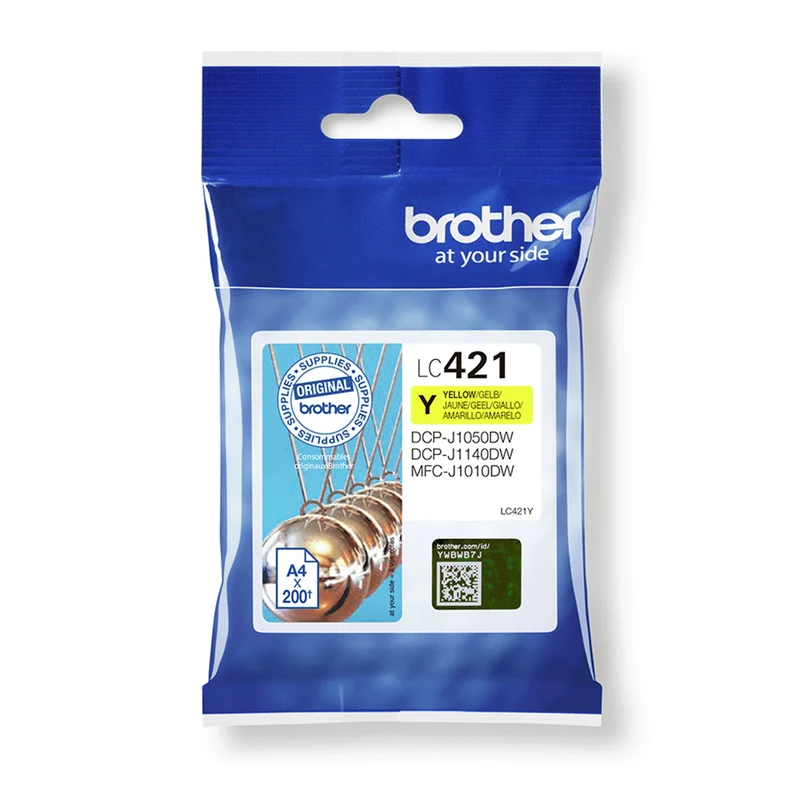 BROTHER Cartouche d'encre LC421Y - Jaune