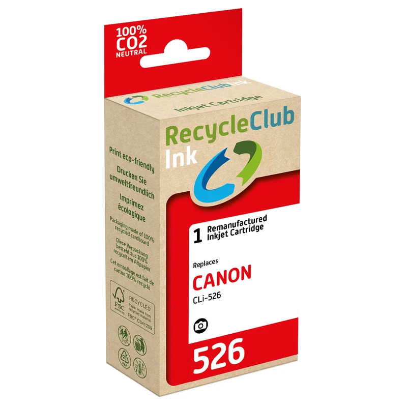 RECYCLECLUB Cartouche d'encre CLI-526BK - Noir - Remplace Canon