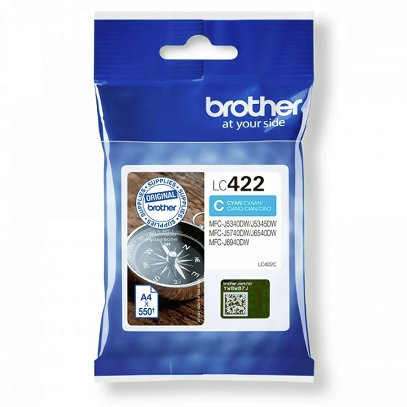 BROTHER Cartouche d'encre LC422C - Bleu