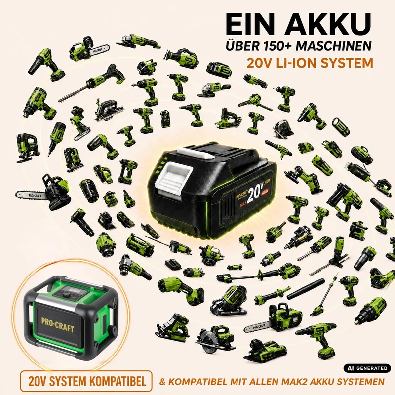 Radio de chantier Procraft PJS20bb à batterie 20 V 80 W FM DAB+ Bluetooth Solo - sans batterie, sans chargeur