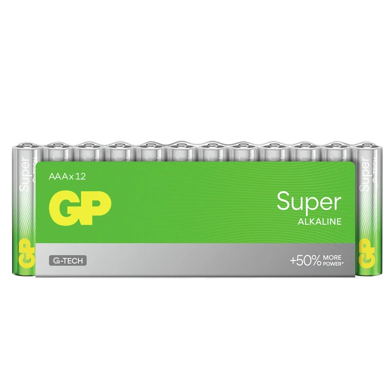 GP Super Alkaline AAA | LR03 - Multipack - 12 Pièces - 1.5 V - 1100 mAh Batterie
