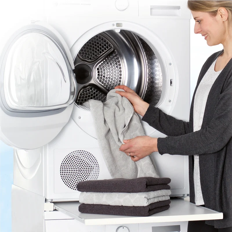 SCANPART - Kit de superposition lave linge seche linge - Avec plan de travail - Blanc - Sangle de tension non incluse