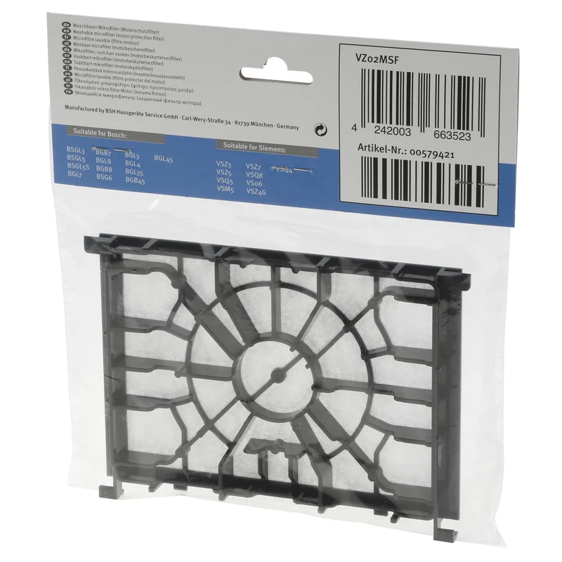 BOSCH SIEMENS Filtre moteur V202MSF