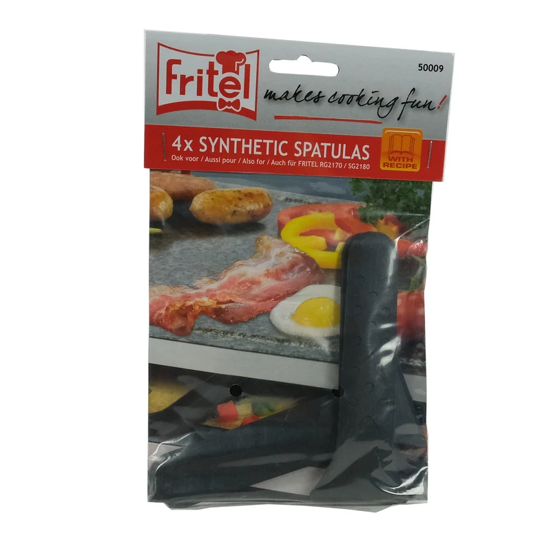 FRITEL - Spatules à raclette / Spatules Gourmet - Plastique - Noir - Lot de 4