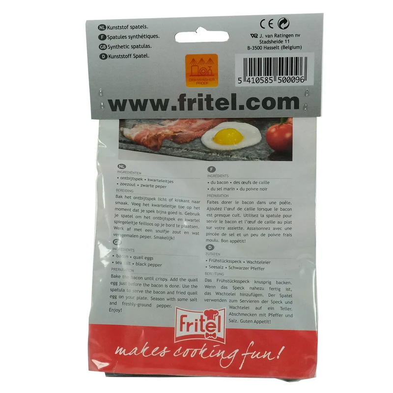 FRITEL - Spatules à raclette / Spatules Gourmet - Plastique - Noir - Lot de 4
