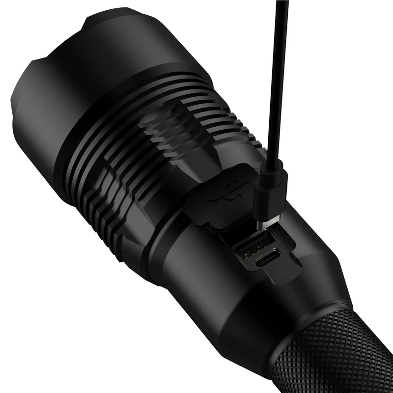 ANSMANN - Lampe torche - R12000FR - 12000 lumens - Noire - Rechargeable