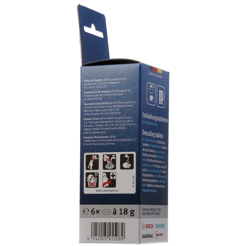 BOSCH SIEMENS - Détartrant - Tablet Multi pack - 6 Pieces of 18 g